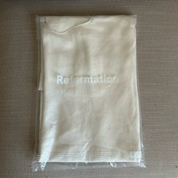 NWT Reformation Suki Midi Dress Sz4 Fior Di Latte Cream - Picture 5 of 9